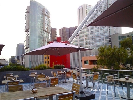 Terraza Stara Hotel, terrace, comfort, Mexico City, food, tables, corporate, architecture, Teodoro Gonzalez, colonia Juarez